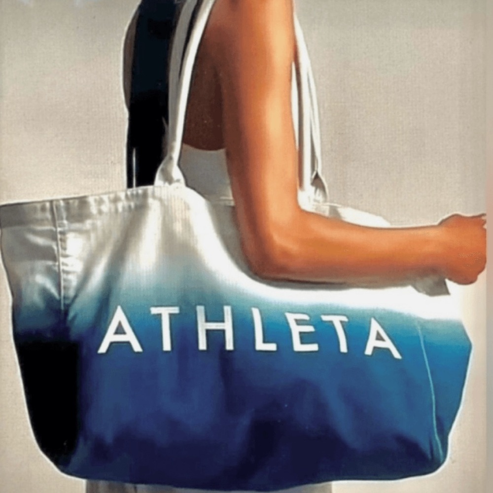 NWOT Athleta Blue Ombre Canvas Bag